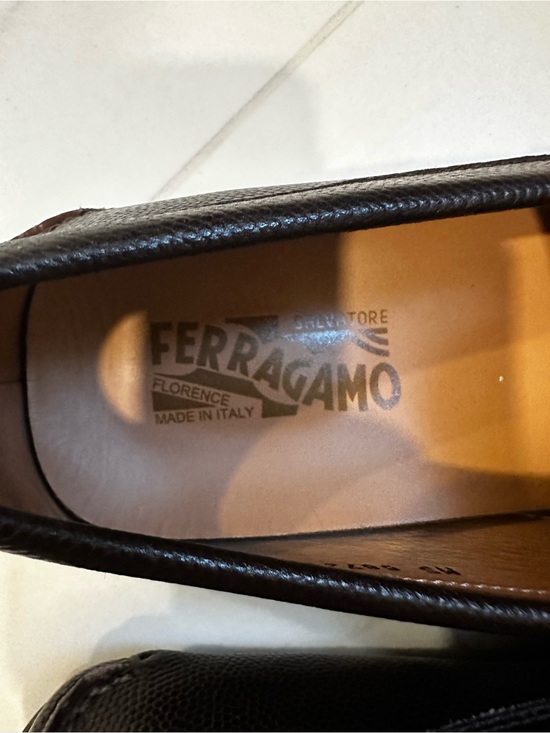 Salvatore Ferragamo Chocolate Pebble Leather Bit Loafers main image 4